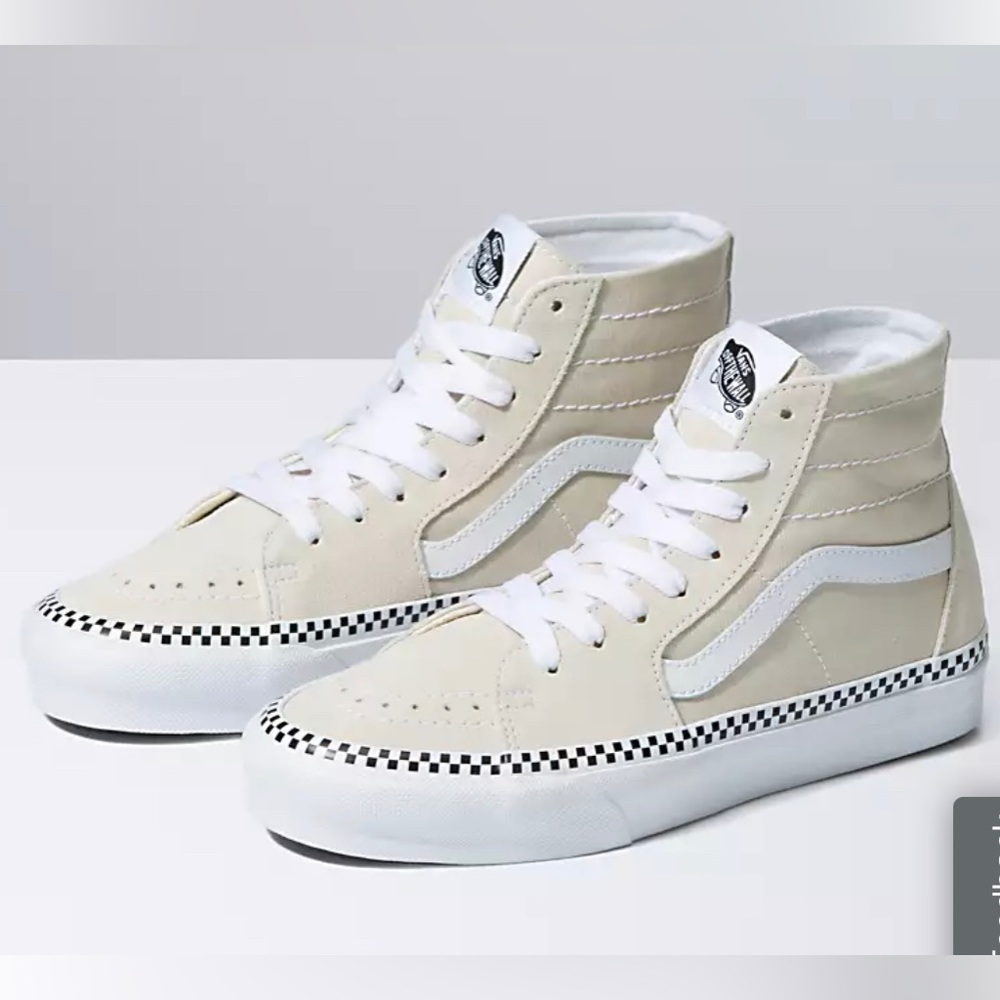NWT! Vans Sk8 Hi Tapered Checkerboard Foxing Turtledove Women’s Sz 9.5